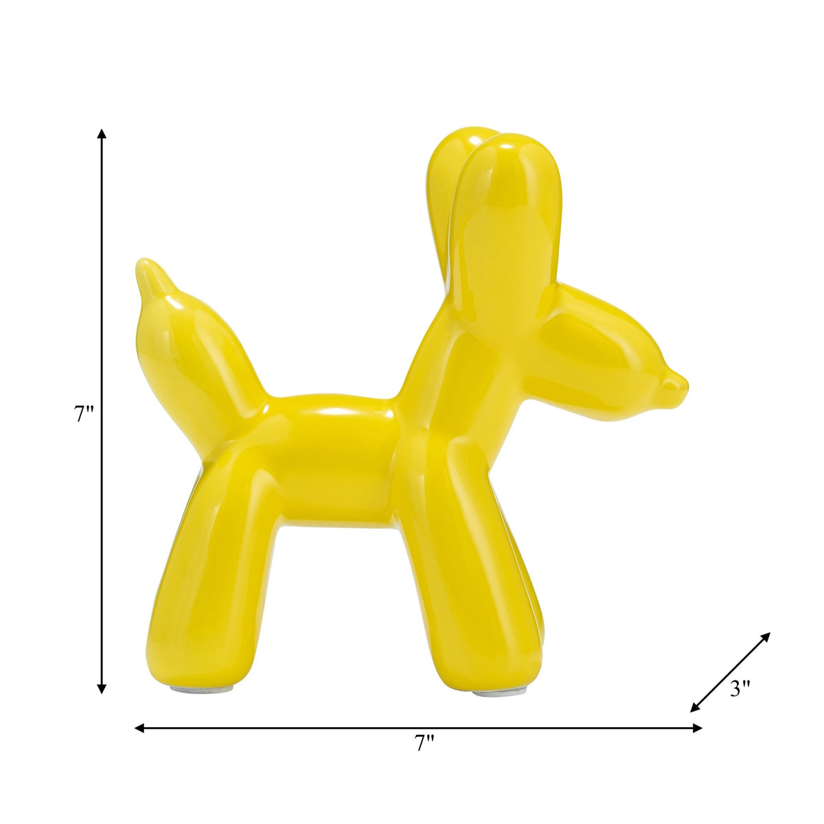 7"L BALLOON DOG ANIMAL, YELLOW | Sagebrook Home