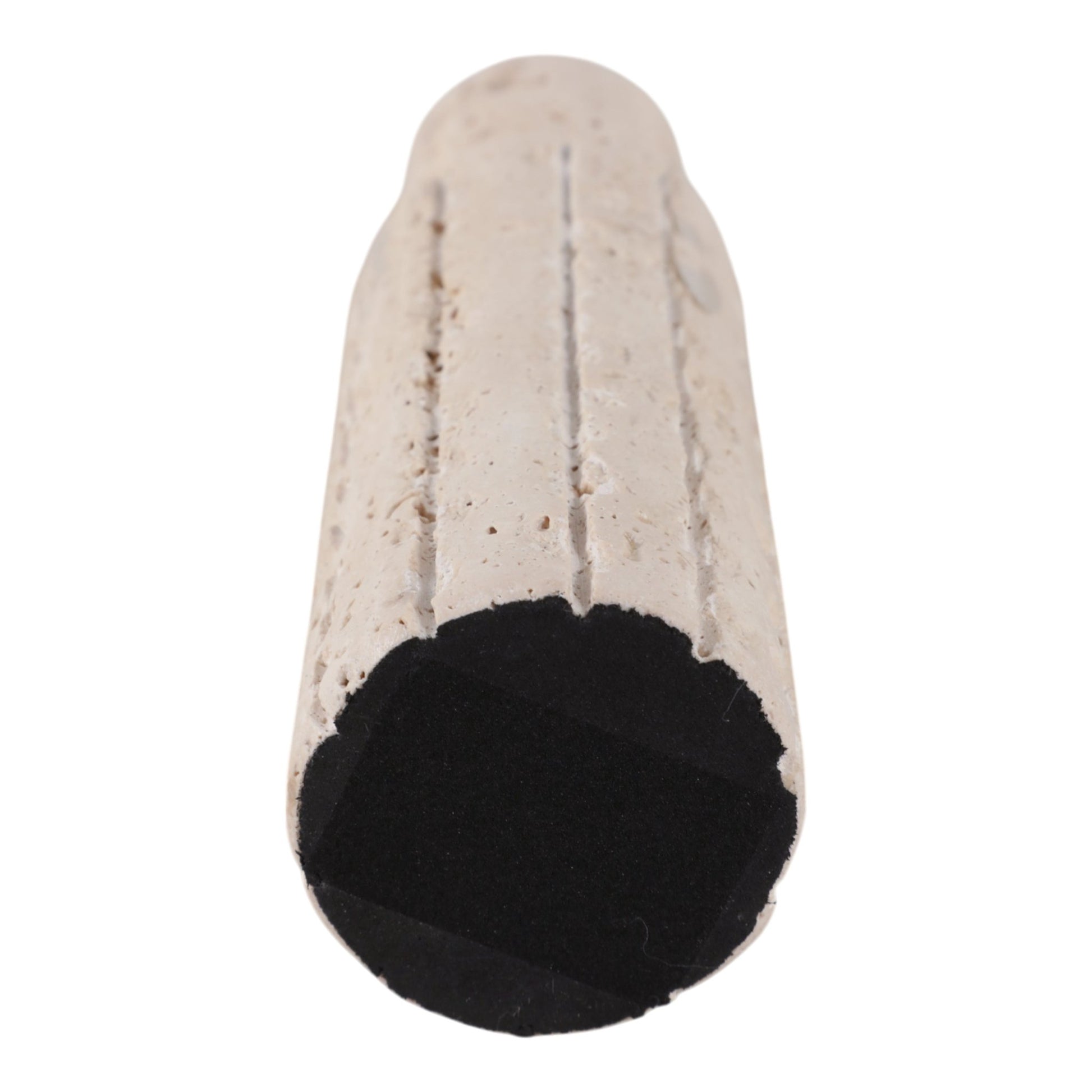 7X2" RAW EDGE TRAVERTINE TAPER HOLDER, TAN Candle Holders| Sagebrook Home