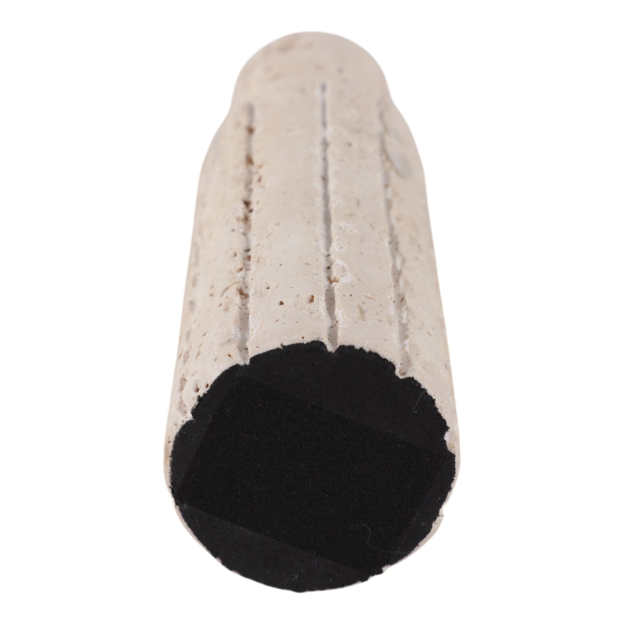 7X2" RAW EDGE TRAVERTINE TAPER HOLDER, TAN Candle Holders| Sagebrook Home