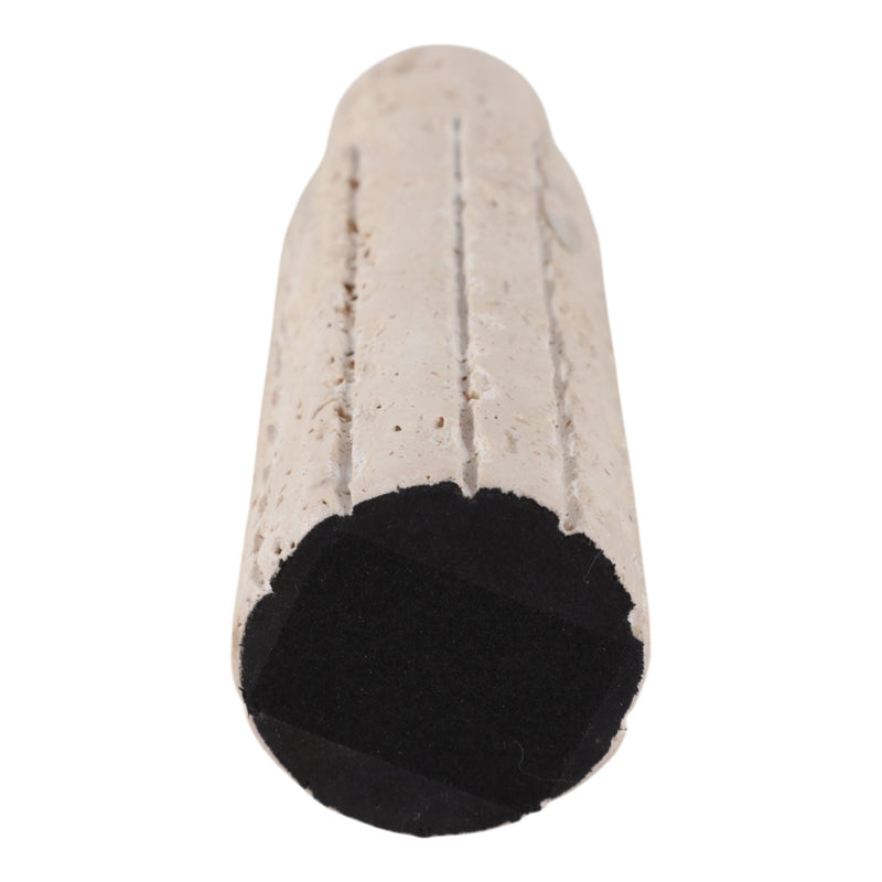 7X2" RAW EDGE TRAVERTINE TAPER HOLDER, TAN - Al Rugaib Furniture