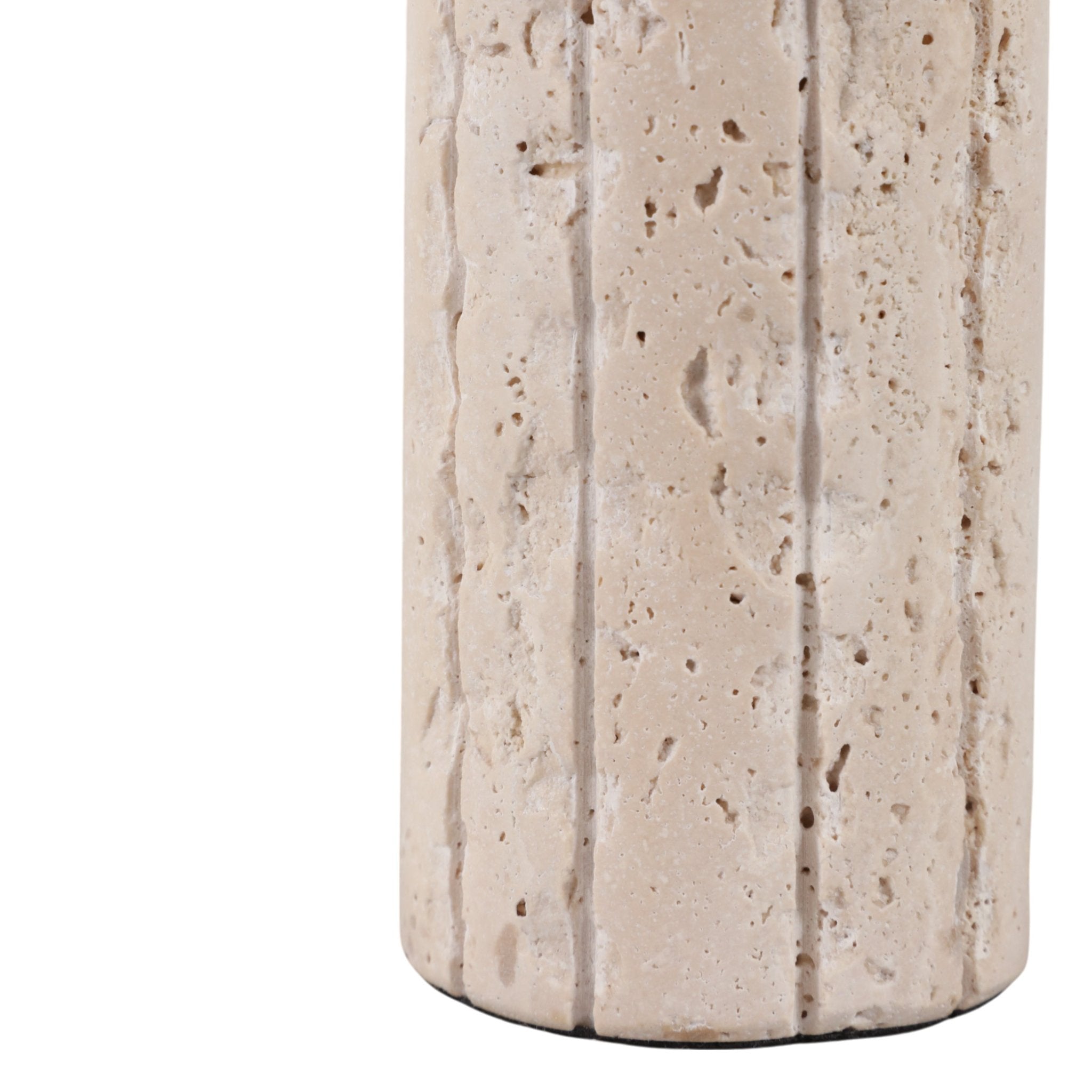 7X2" RAW EDGE TRAVERTINE TAPER HOLDER, TAN Candle Holders| Sagebrook Home