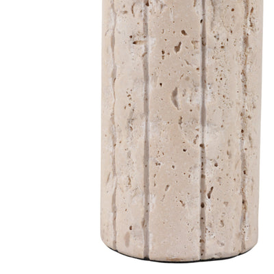 7X2" RAW EDGE TRAVERTINE TAPER HOLDER, TAN - Al Rugaib Furniture