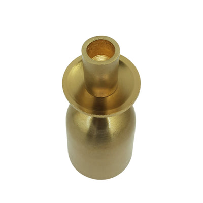 7x3" Wide Base Metal Taper Holder, Gold - Al Rugaib Furniture