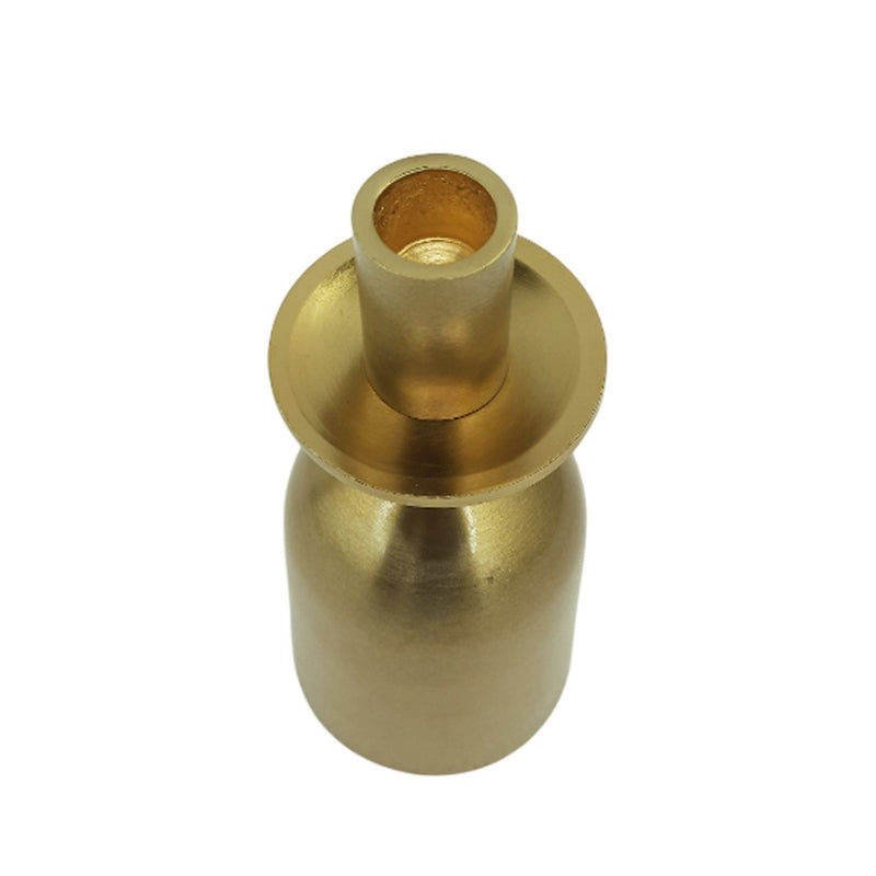 7x3" Wide Base Metal Taper Holder, Gold - Al Rugaib Furniture
