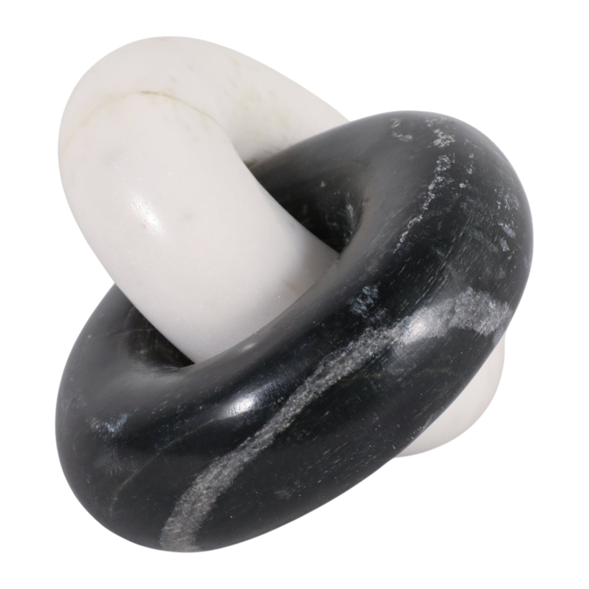 7x4" Double Ring Marble Chain, Black/white Table Decors| Sagebrook Home