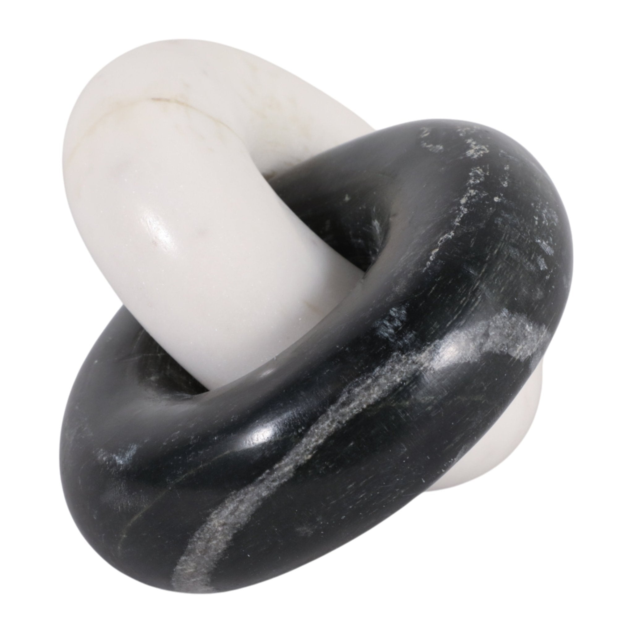 7x4" Double Ring Marble Chain, Black/white Table Decors| Sagebrook Home