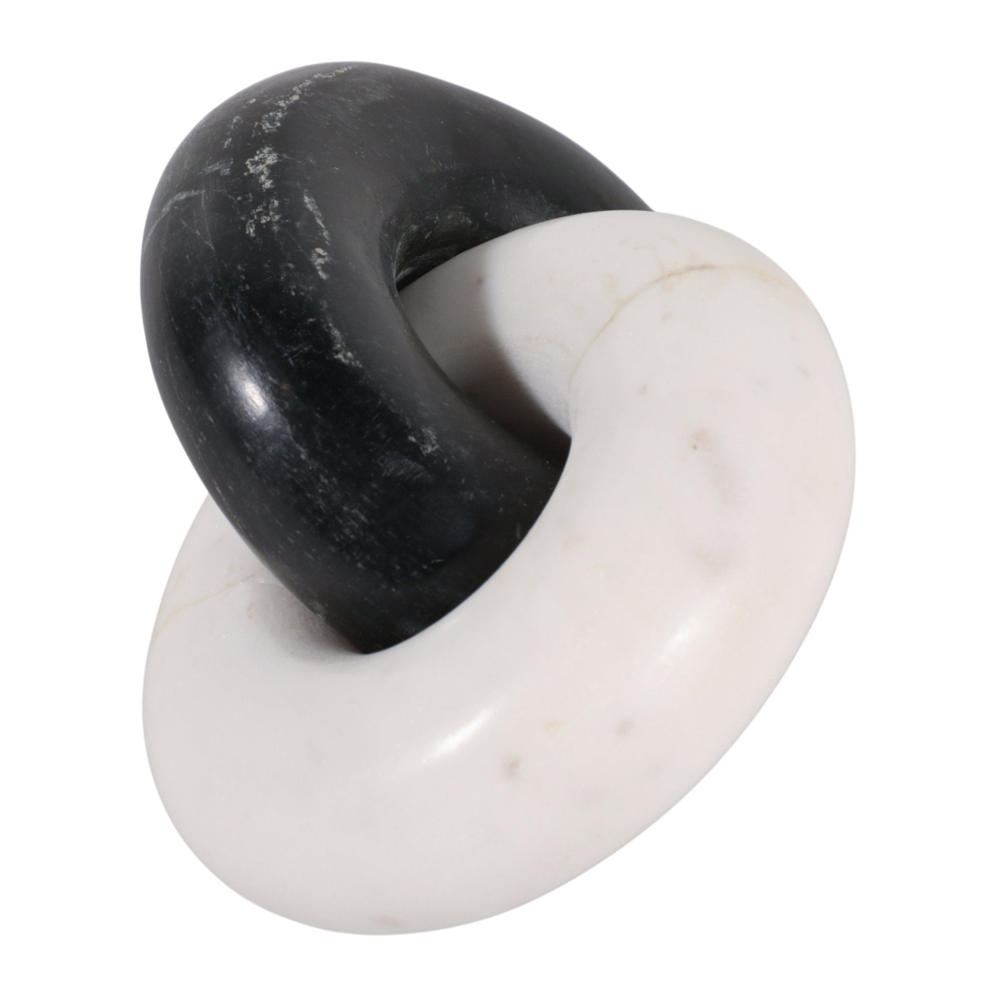 7x4" Double Ring Marble Chain, Black/white Table Decors| Sagebrook Home