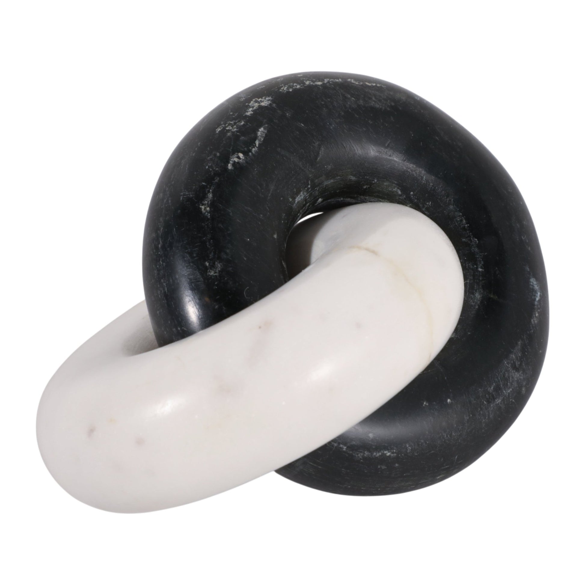 7x4" Double Ring Marble Chain, Black/white Table Decors| Sagebrook Home