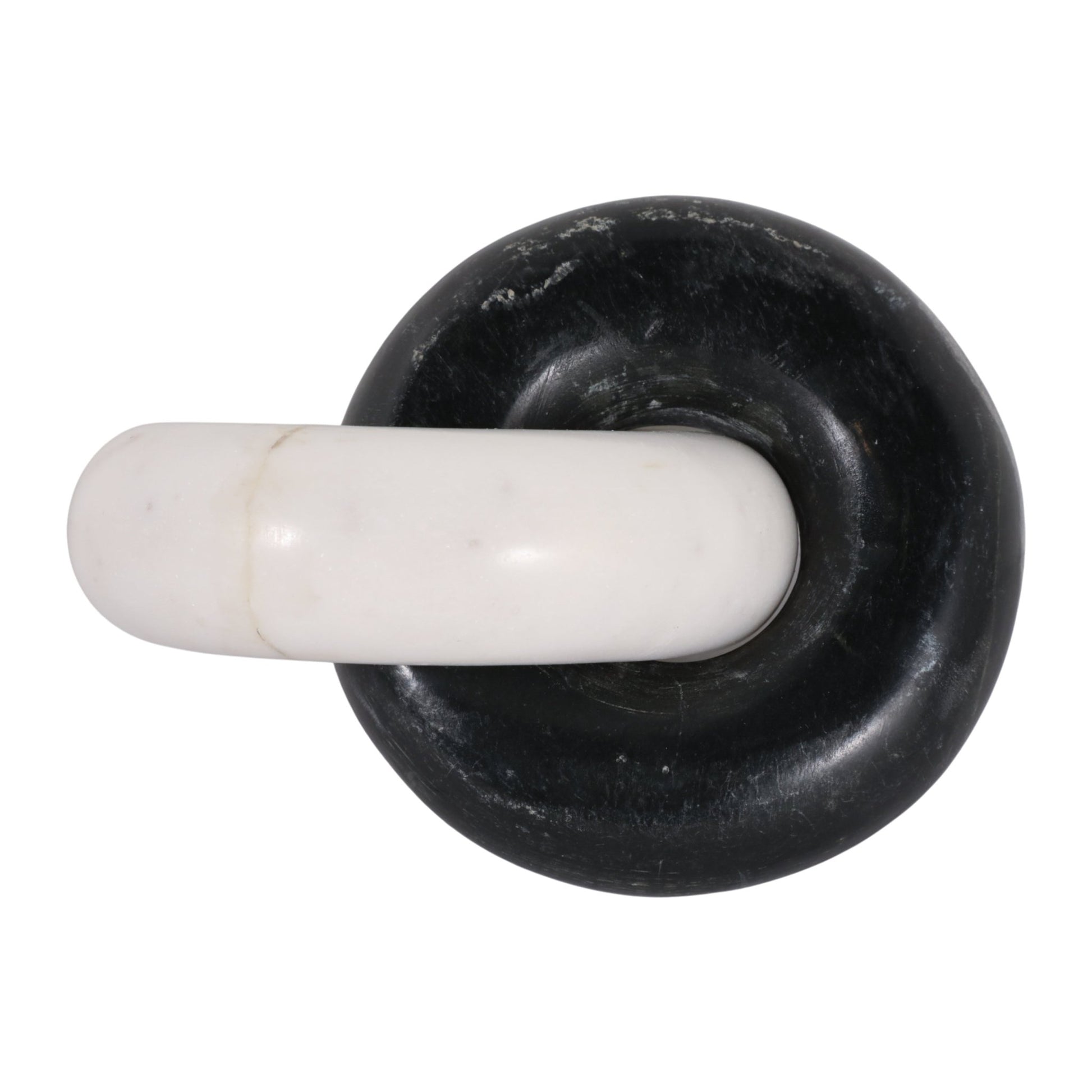 7x4" Double Ring Marble Chain, Black/white Table Decors| Sagebrook Home