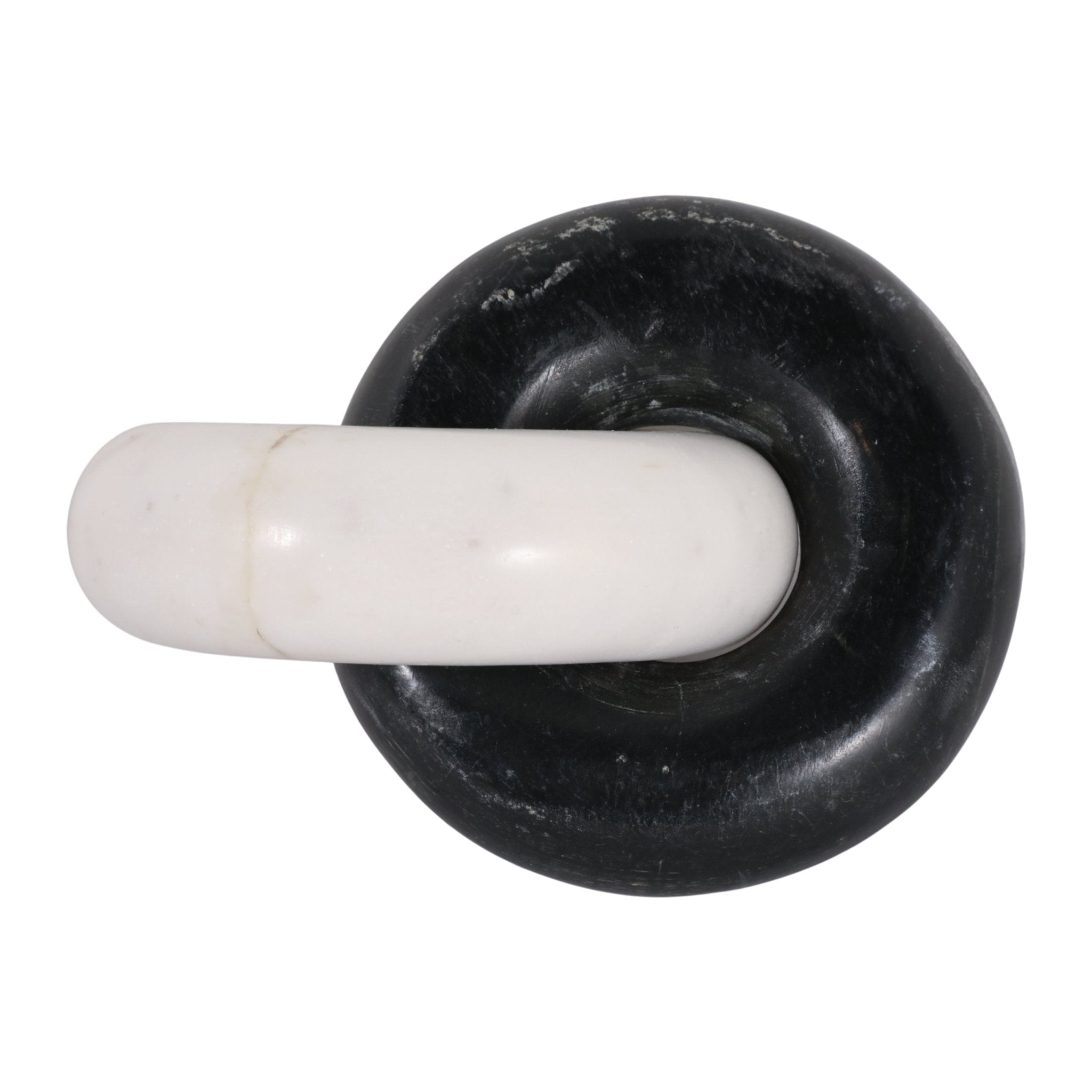 7x4" Double Ring Marble Chain, Black/white Table Decors| Sagebrook Home