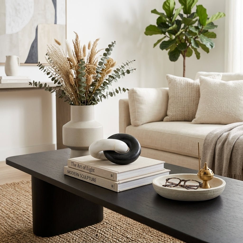 7x4" Double Ring Marble Chain, Black/white Table Decors| Sagebrook Home