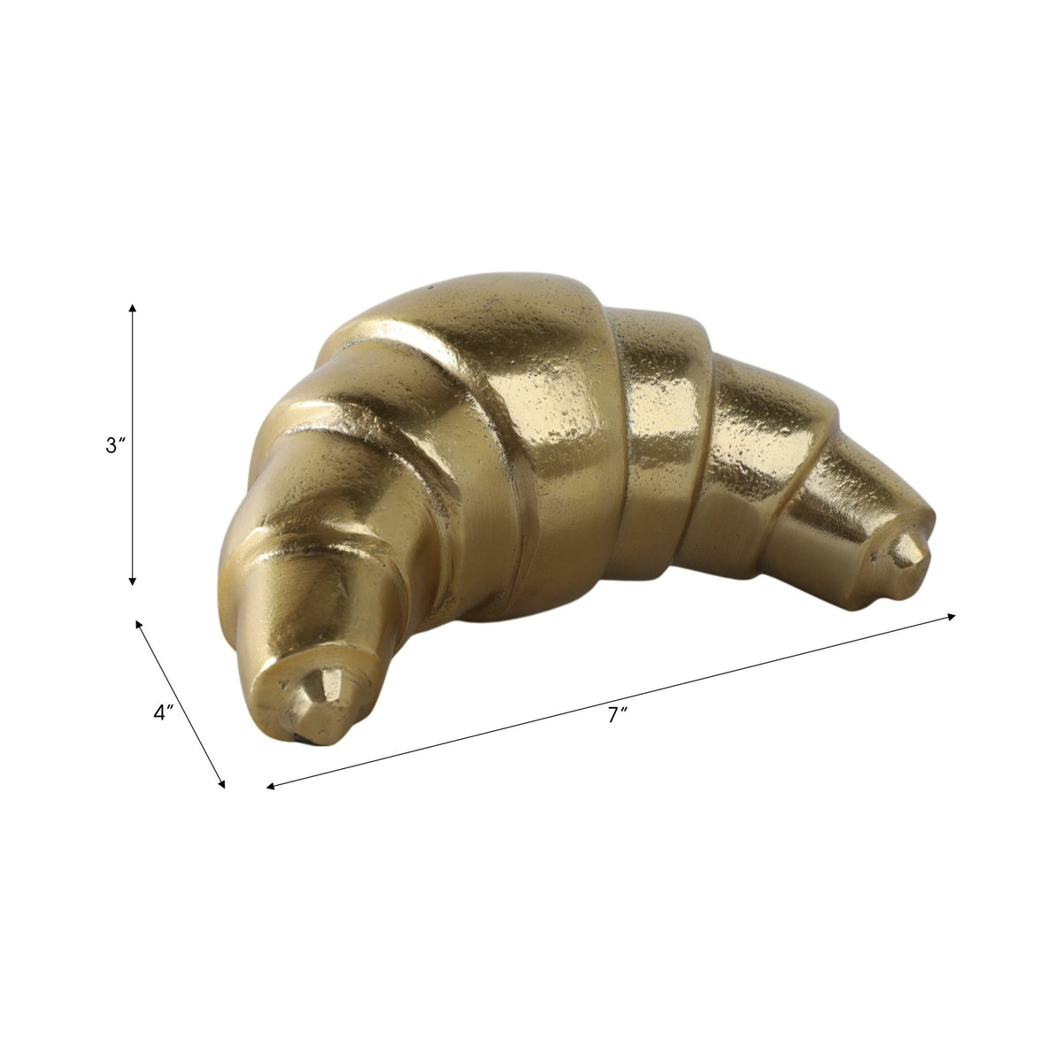 7x4" Metal Croissant, Gold Table Decors| Sagebrook Home