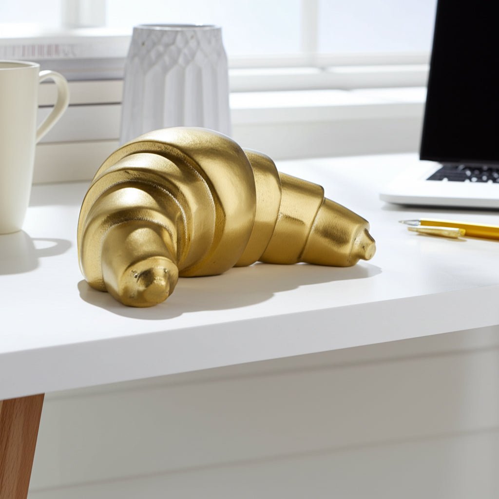 7x4" Metal Croissant, Gold Table Decors| Sagebrook Home