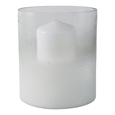 7x6" Frosted Bottom Hurricane, Clear - Al Rugaib Furniture