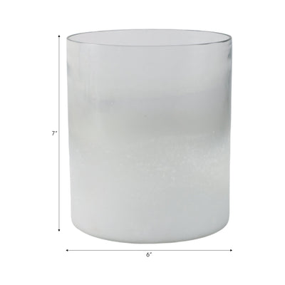 7x6" Frosted Bottom Hurricane, Clear - Al Rugaib Furniture