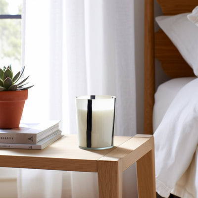 7x9" 105 Oz Red Currant & Oak Candle, White/black - Al Rugaib Furniture