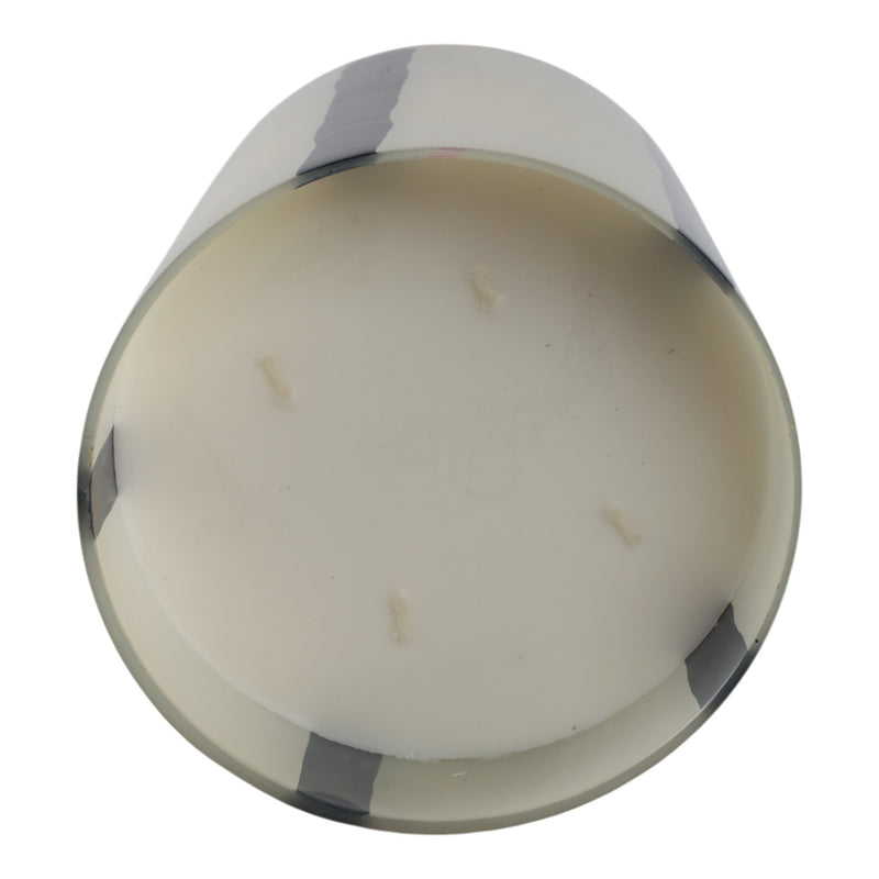 7x9" 105 Oz Red Currant & Oak Candle, White/black - Al Rugaib Furniture