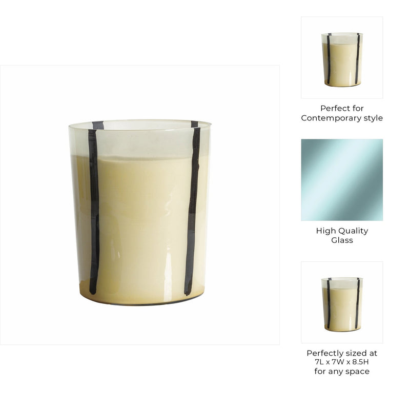 7x9" 105 Oz Red Currant & Oak Candle, White/black - Al Rugaib Furniture