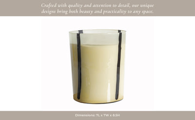 7x9" 105 Oz Red Currant & Oak Candle, White/black - Al Rugaib Furniture