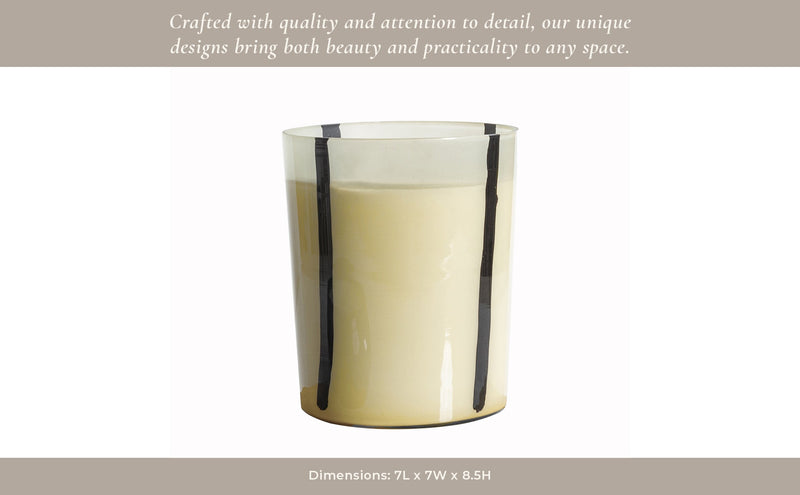 7x9" 105 Oz Red Currant & Oak Candle, White/black - Al Rugaib Furniture