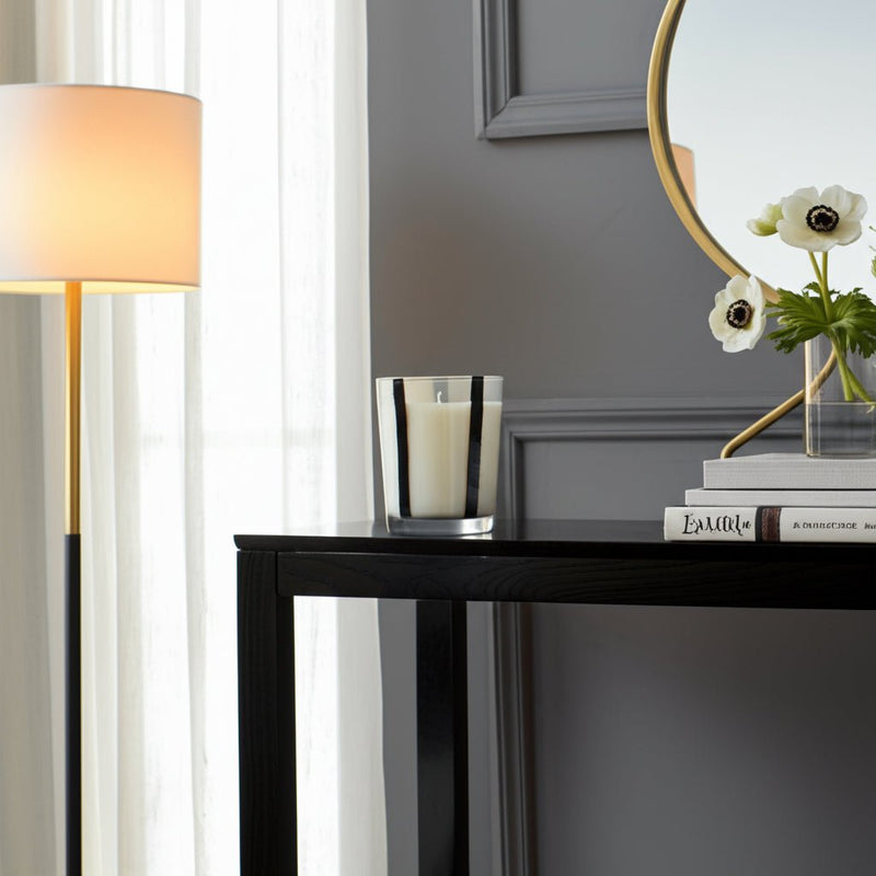 7x9" 105 Oz Red Currant & Oak Candle, White/black - Al Rugaib Furniture