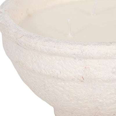 8" 16 Oz Spiced Cranberry Bowl Candle, White - Al Rugaib Furniture