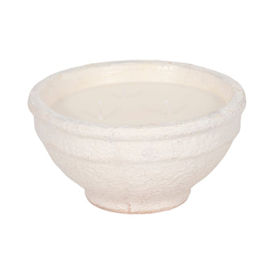 8" 16 Oz Spiced Cranberry Bowl Candle, White - Al Rugaib Furniture