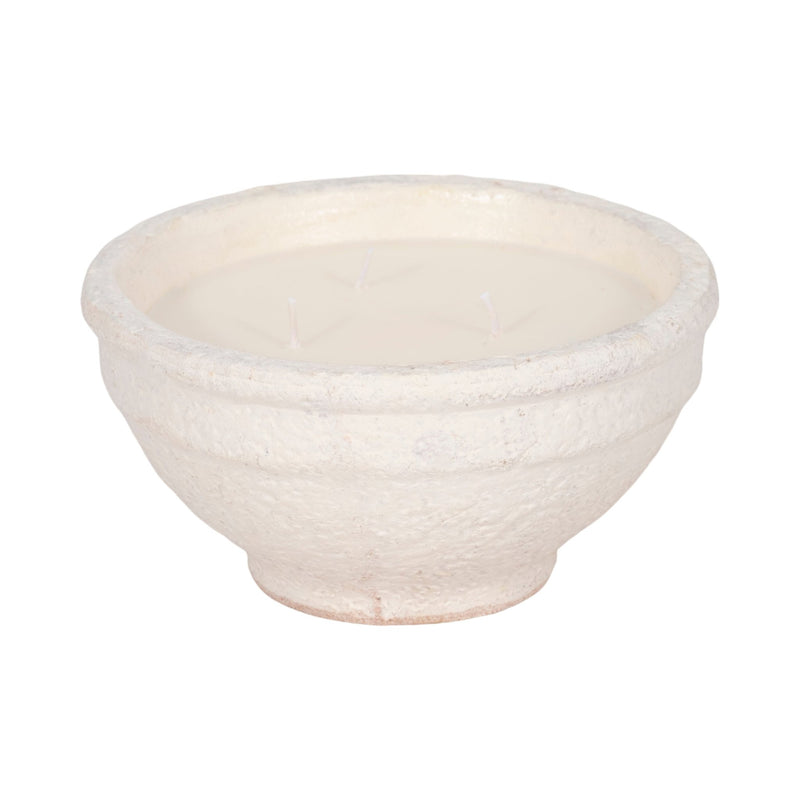 8" 16 Oz Spiced Cranberry Bowl Candle, White - Al Rugaib Furniture