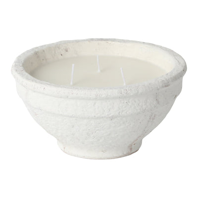8" 16 Oz Spiced Cranberry Bowl Candle, White - Al Rugaib Furniture