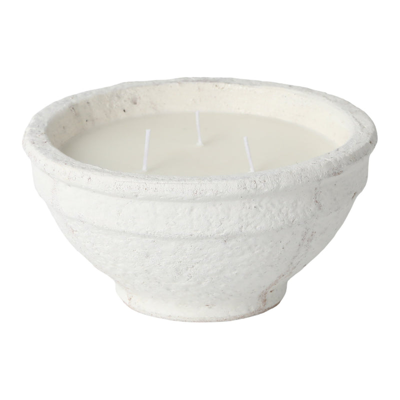 8" 16 Oz Spiced Cranberry Bowl Candle, White - Al Rugaib Furniture