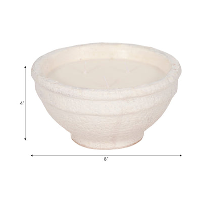 8" 16 Oz Spiced Cranberry Bowl Candle, White - Al Rugaib Furniture