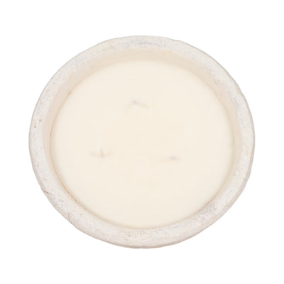 8" 16 Oz Spiced Cranberry Bowl Candle, White - Al Rugaib Furniture