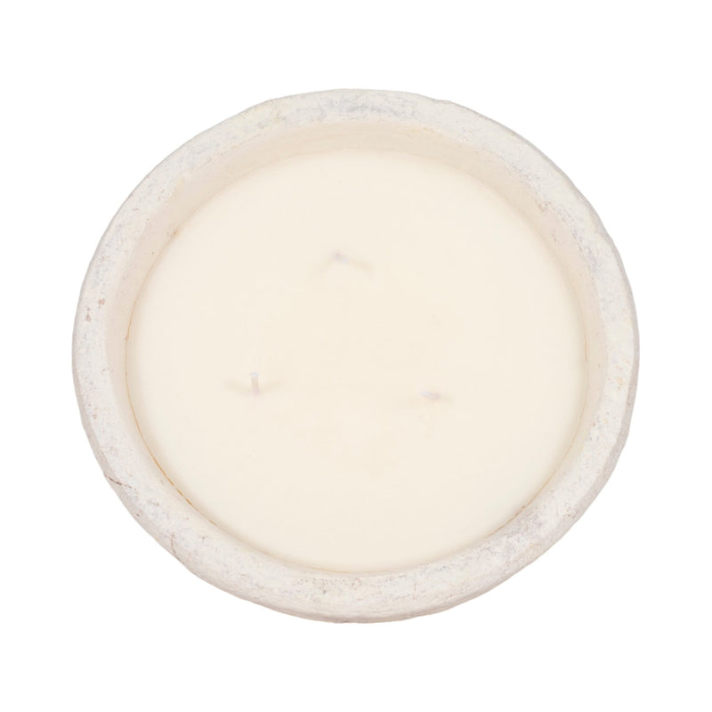 8" 16 Oz Spiced Cranberry Bowl Candle, White - Al Rugaib Furniture