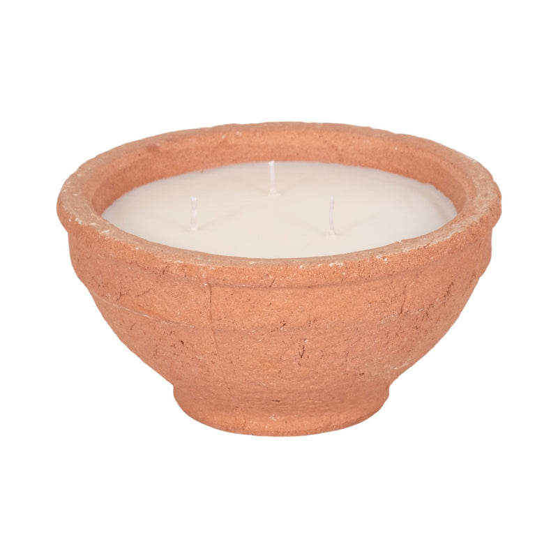 8" 16 Oz Tobacco Bowl Candle, Terracotta - Al Rugaib Furniture