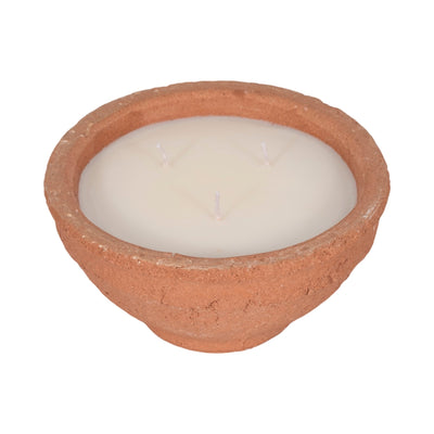 8" 16 Oz Tobacco Bowl Candle, Terracotta - Al Rugaib Furniture