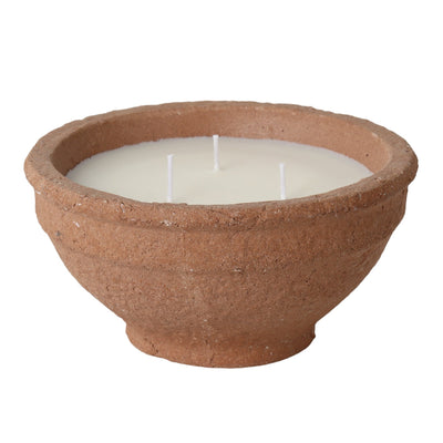 8" 16 Oz Tobacco Bowl Candle, Terracotta - Al Rugaib Furniture