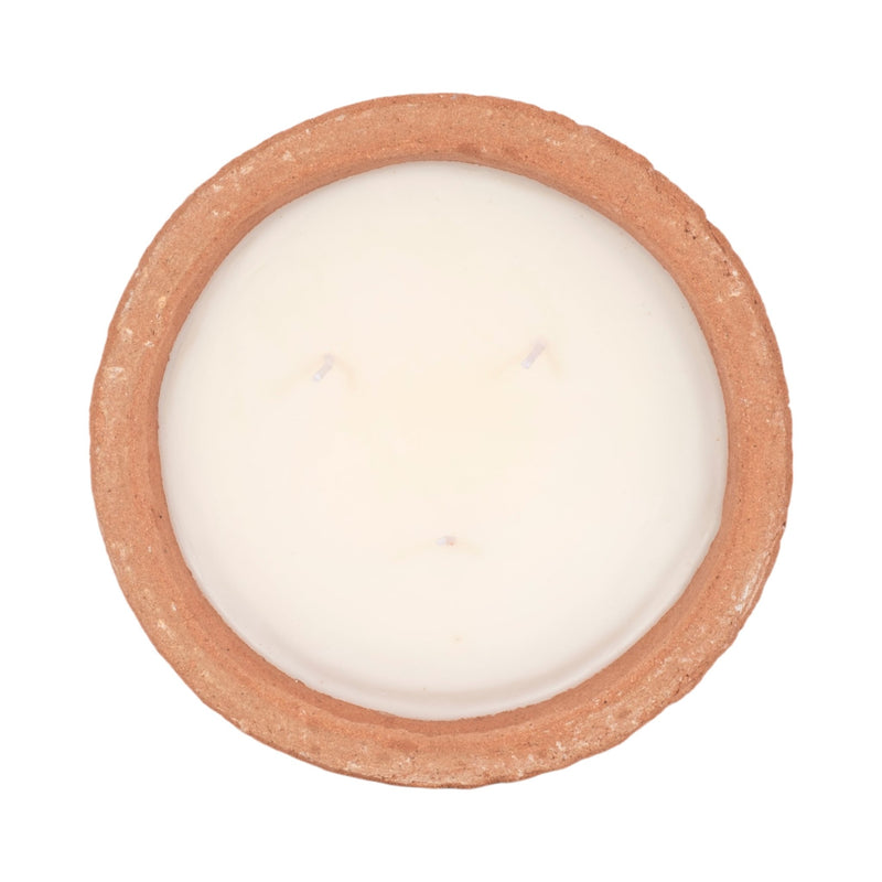 8" 16 Oz Tobacco Bowl Candle, Terracotta - Al Rugaib Furniture