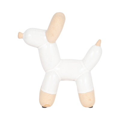 8" 2 - TONE BALLOON DOG, CREAM - Al Rugaib Furniture