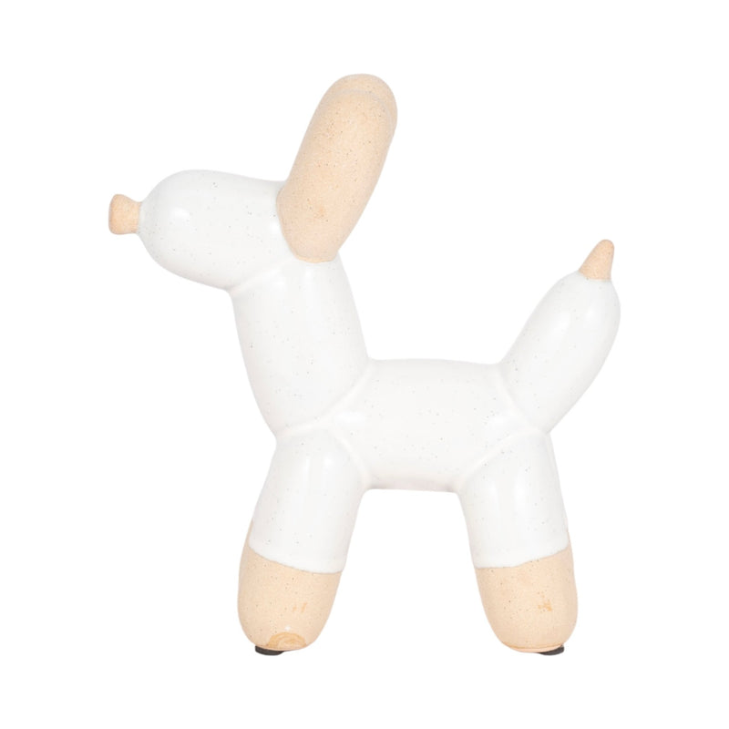 8" 2 - TONE BALLOON DOG, CREAM - Al Rugaib Furniture