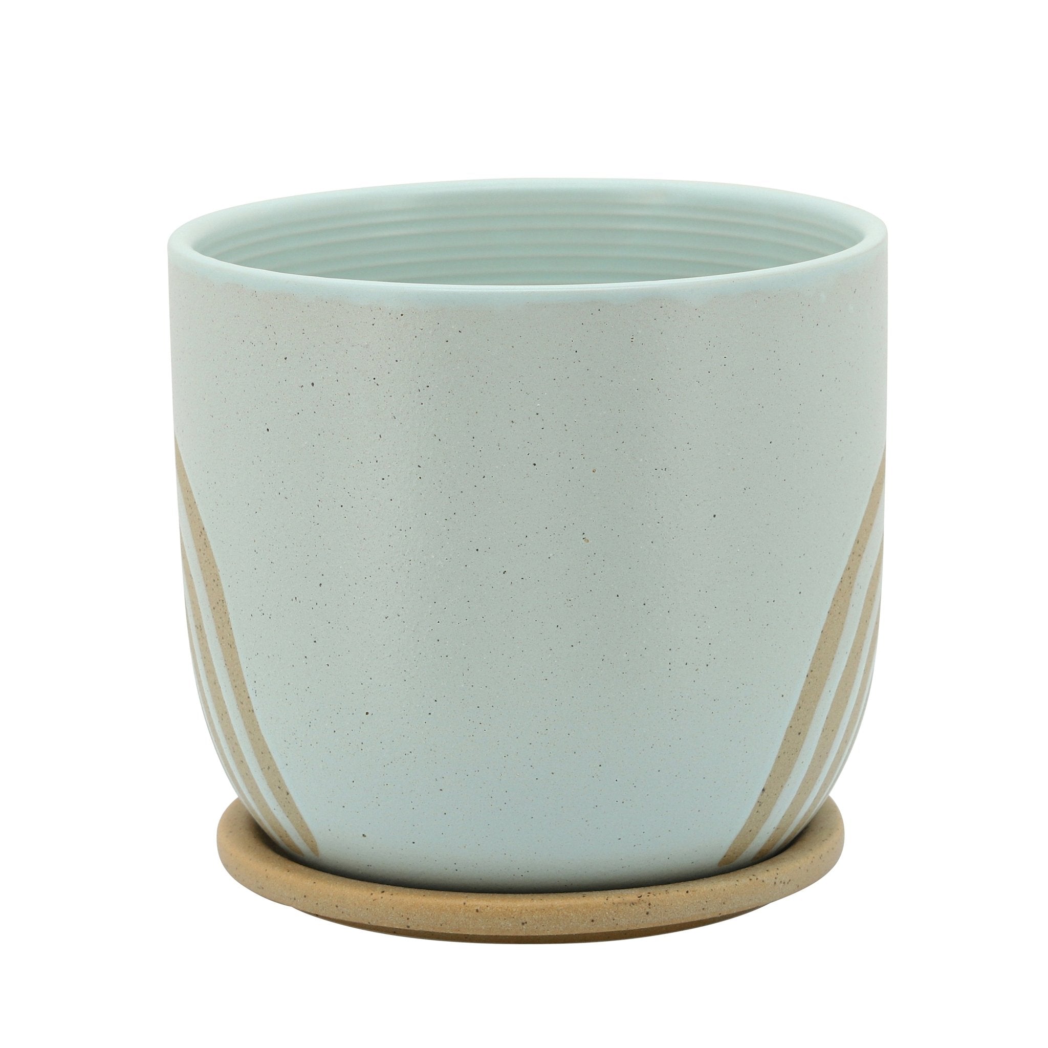 8" ARCH PLANTER W/ SAUCER, MINT Outdoor Planters| Sagebrook Home