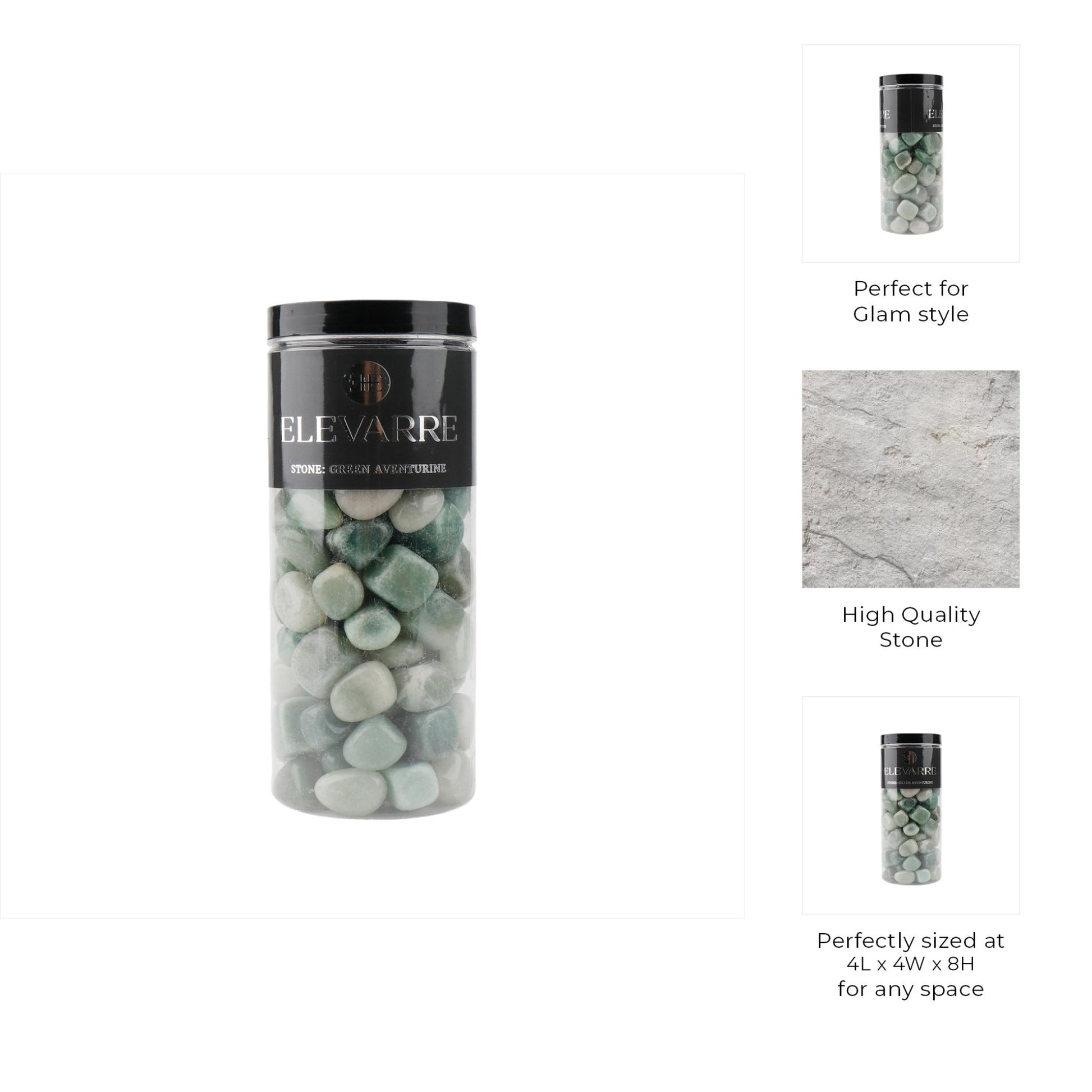 8" Aventurine Tumbled Stone Filler, Green Table Decors| Sagebrook Home