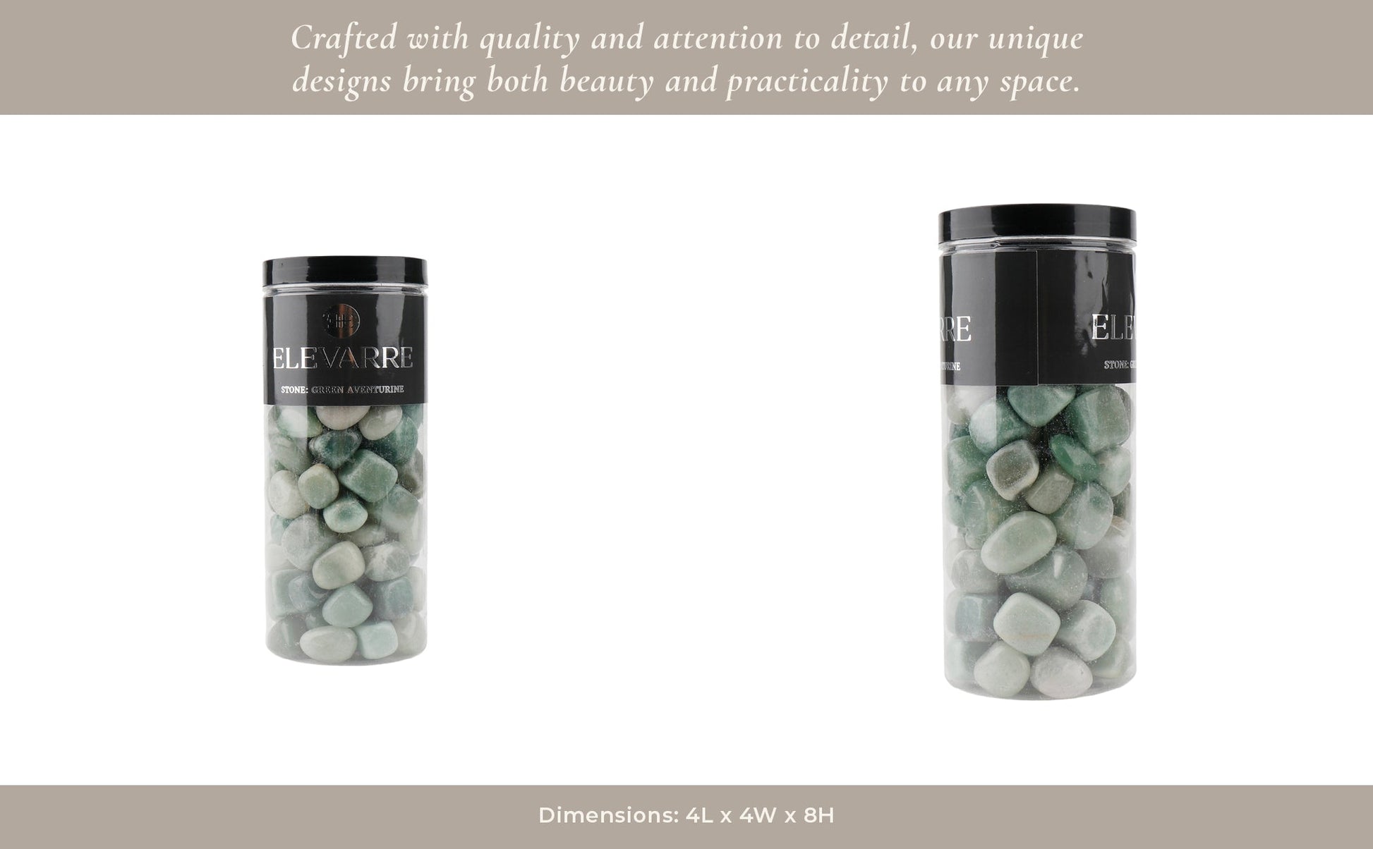 8" Aventurine Tumbled Stone Filler, Green Table Decors| Sagebrook Home