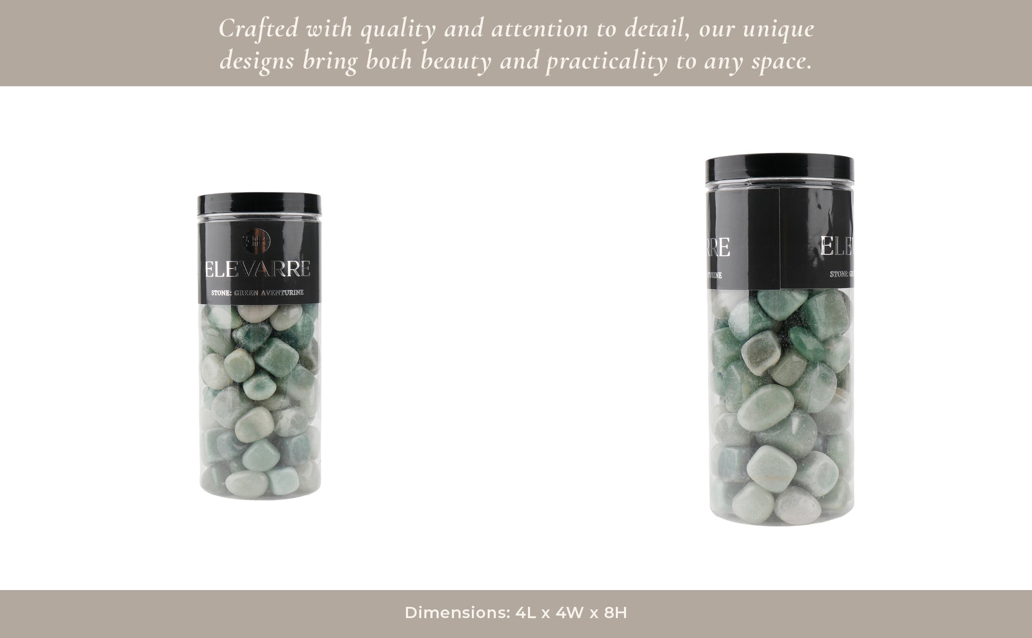 8" Aventurine Tumbled Stone Filler, Green Table Decors| Sagebrook Home