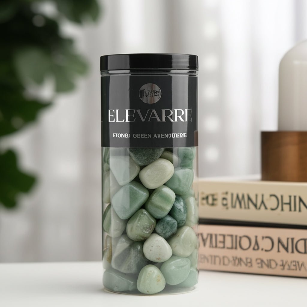 8" Aventurine Tumbled Stone Filler, Green Table Decors| Sagebrook Home