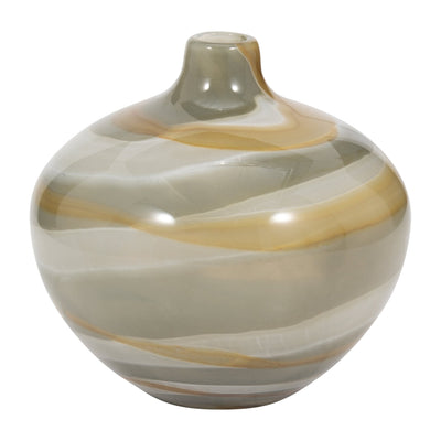 8" Charu Small Green Vase - Al Rugaib Furniture