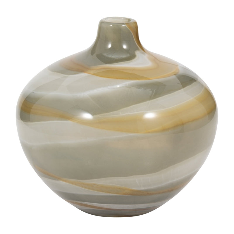 8" Charu Small Green Vase - Al Rugaib Furniture