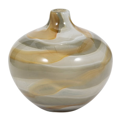 8" Charu Small Green Vase - Al Rugaib Furniture