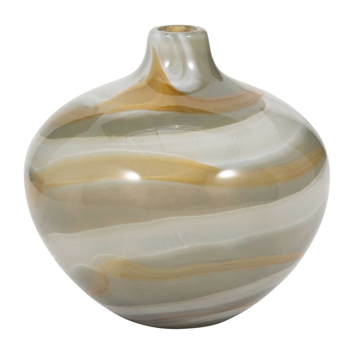 8" Charu Small Green Vase Vases and Jars| Sagebrook Home