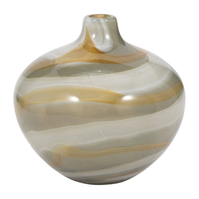 8" Charu Small Green Vase - Al Rugaib Furniture