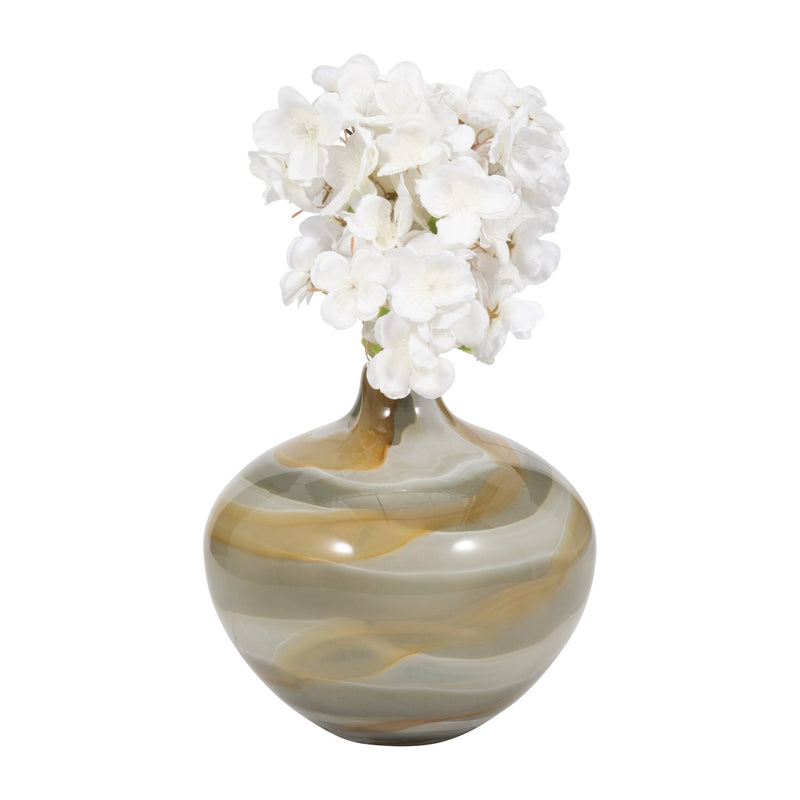 8" Charu Small Green Vase - Al Rugaib Furniture